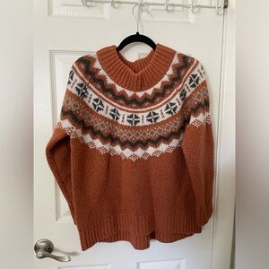 Geometric Pattern Knit Sweater